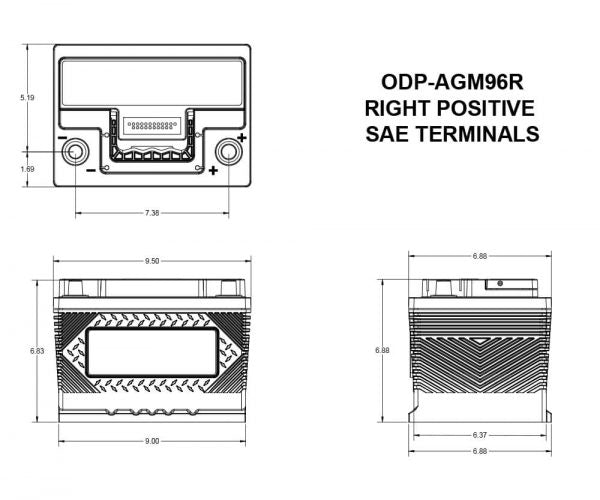 ODP-AGM96RODYSSEY Performance Series Battery