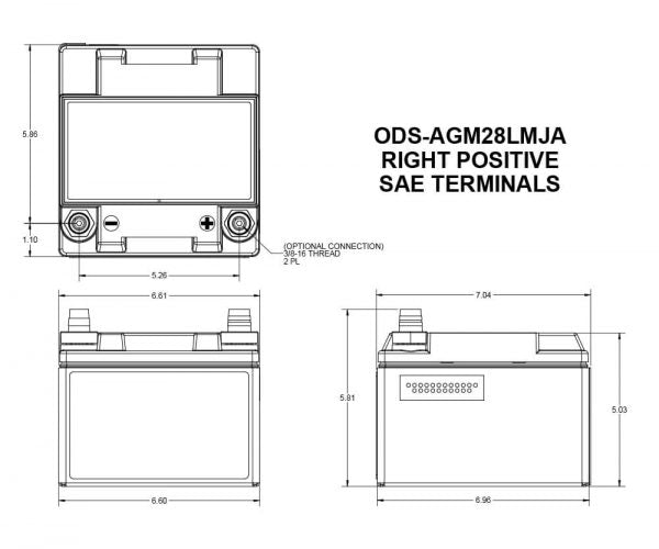 ODS-AGM28LMJA ODYSSEY Extreme Series Battery