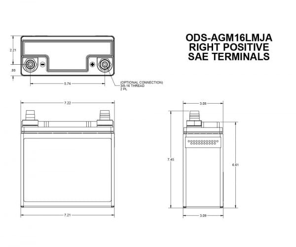 ODS-AGM16LMJA ODYSSEY Extreme Series Battery