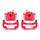 Red Powdercoated Caliper; Pair