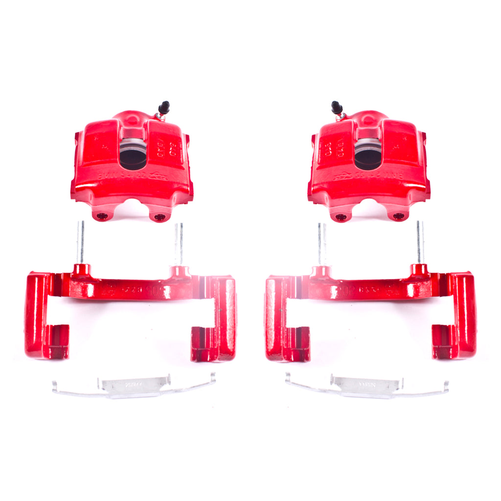 Red Powdercoated Caliper; Pair
