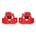 Red Powdercoated Caliper; Pair