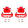 Red Powdercoated Caliper; Pair