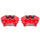 Red Powdercoated Caliper; Pair