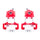 Red Powdercoated Caliper; Pair