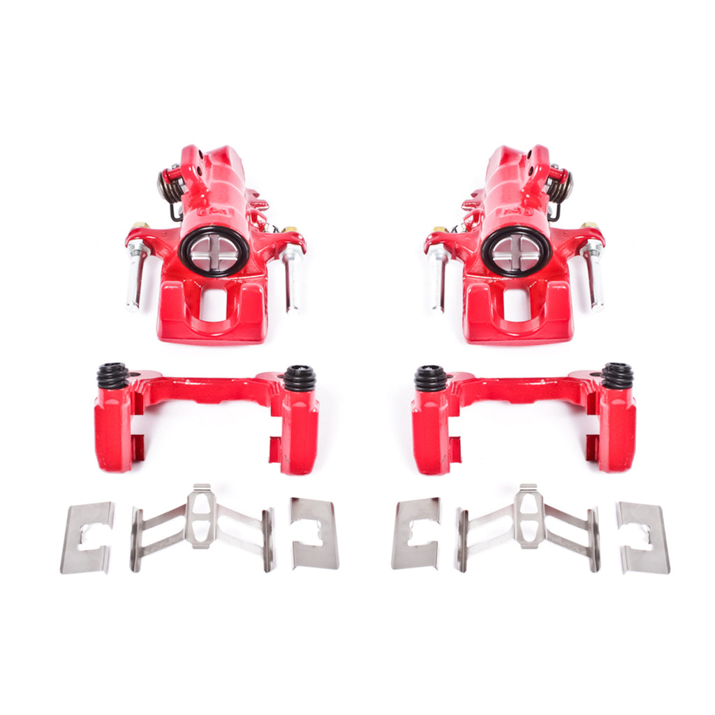Red Powdercoated Caliper; Pair
