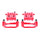 Red Powdercoated Caliper; Pair