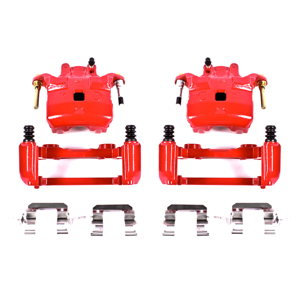 Red Powdercoated Caliper; Pair