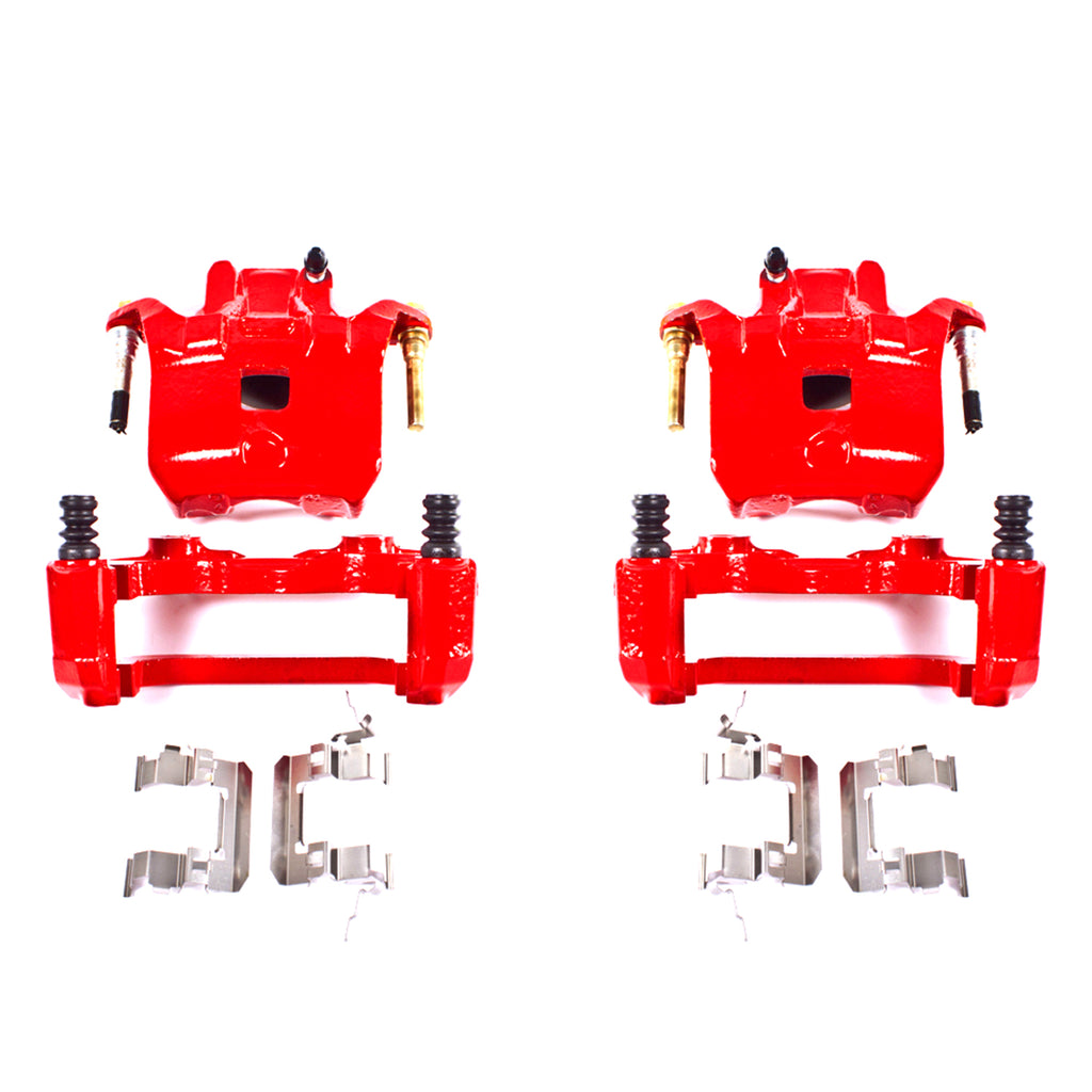 Red Powdercoated Caliper; Pair