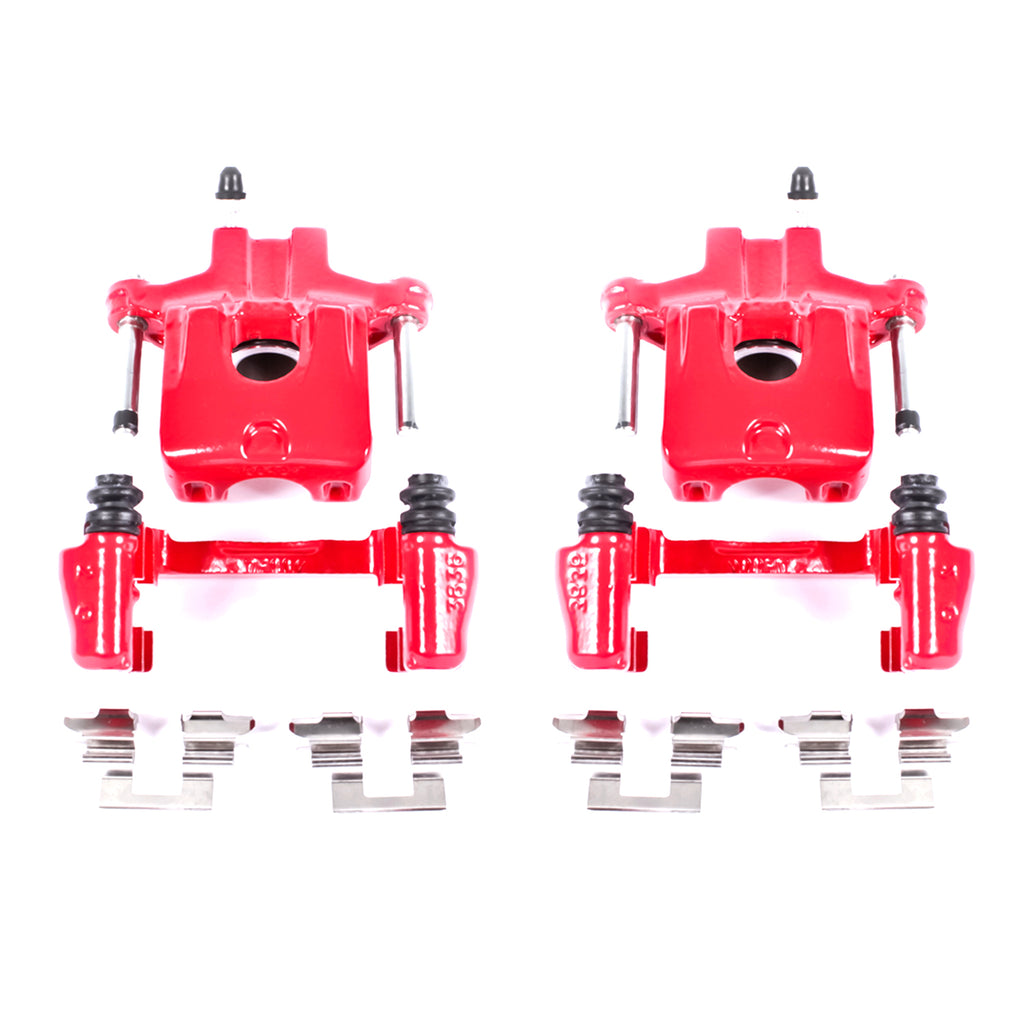 Red Powdercoated Caliper; Pair