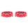 Red Powdercoated Caliper; Pair