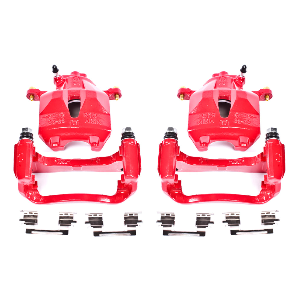 Red Powdercoated Caliper; Pair