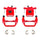 Red Powdercoated Caliper; Pair