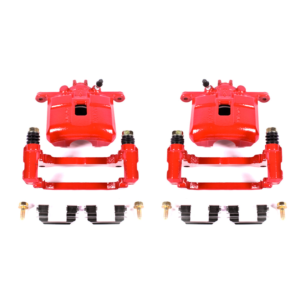 Red Powdercoated Caliper; Pair