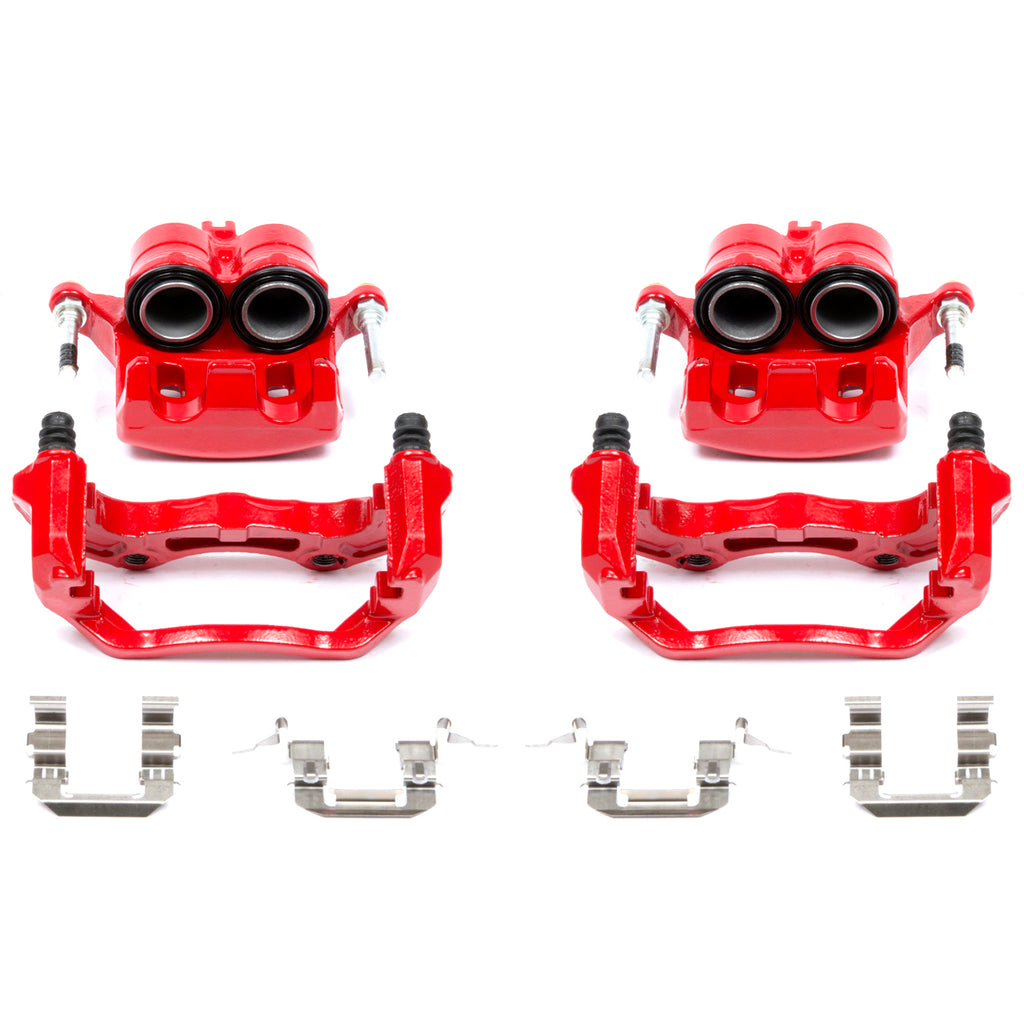 Red Powdercoated Caliper; Pair
