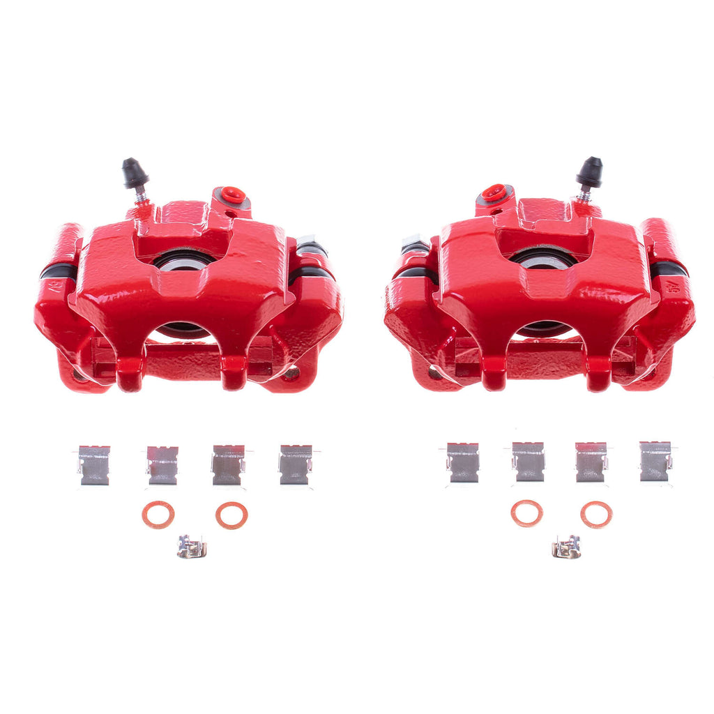 Red Powdercoated Caliper; Pair
