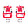 Red Powdercoated Caliper; Pair