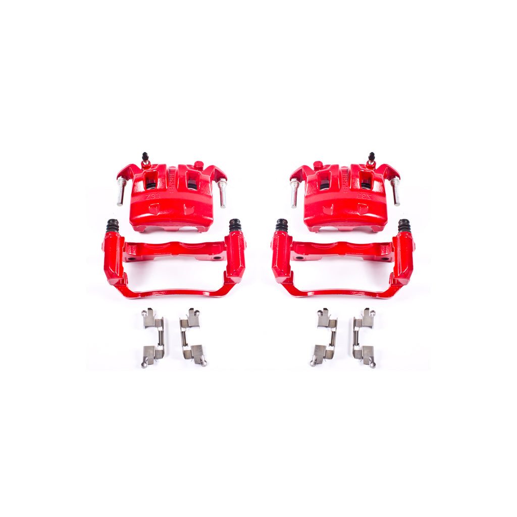Red Powdercoated Caliper; Pair