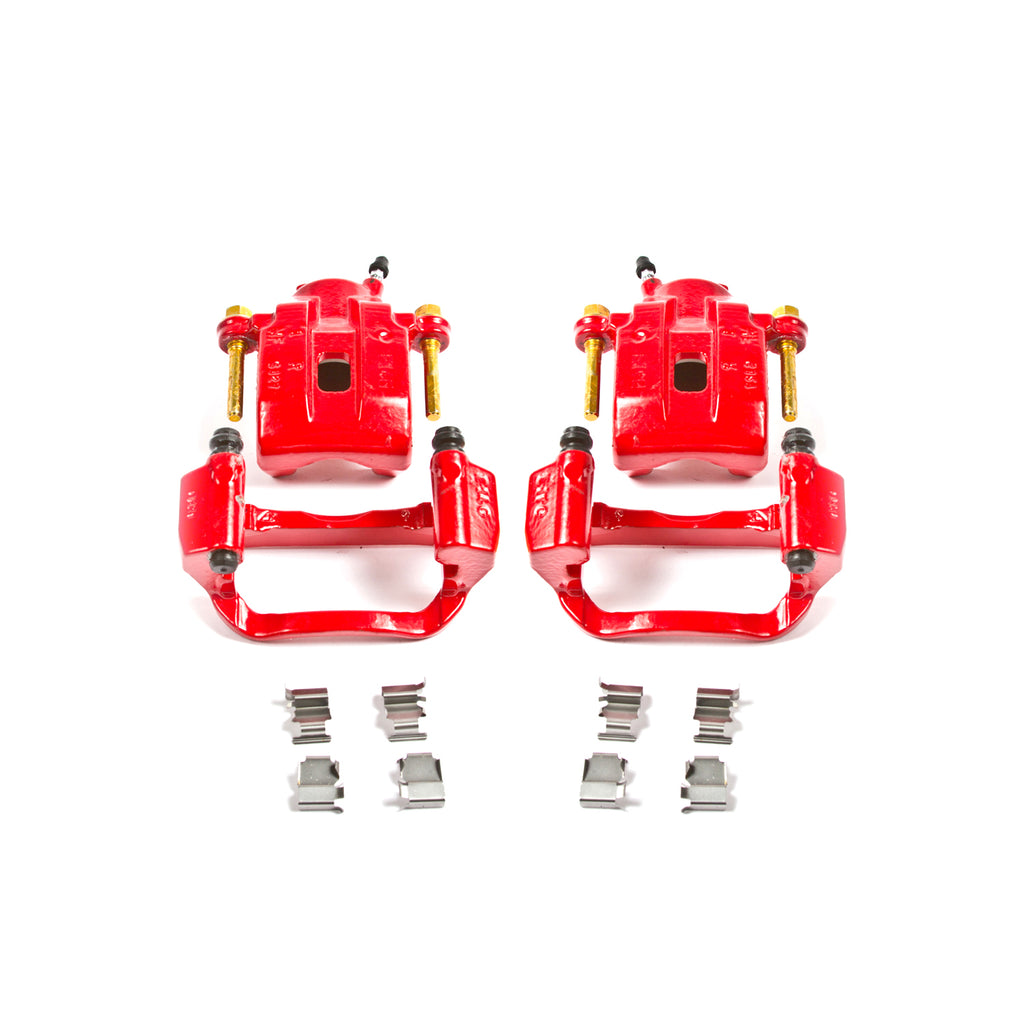 Red Powdercoated Caliper; Pair
