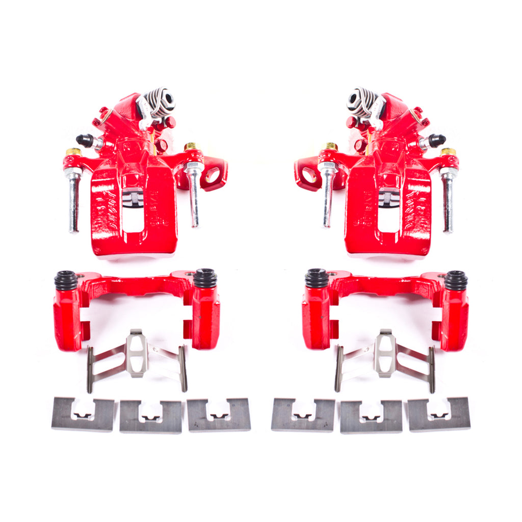 Red Powdercoated Caliper; Pair