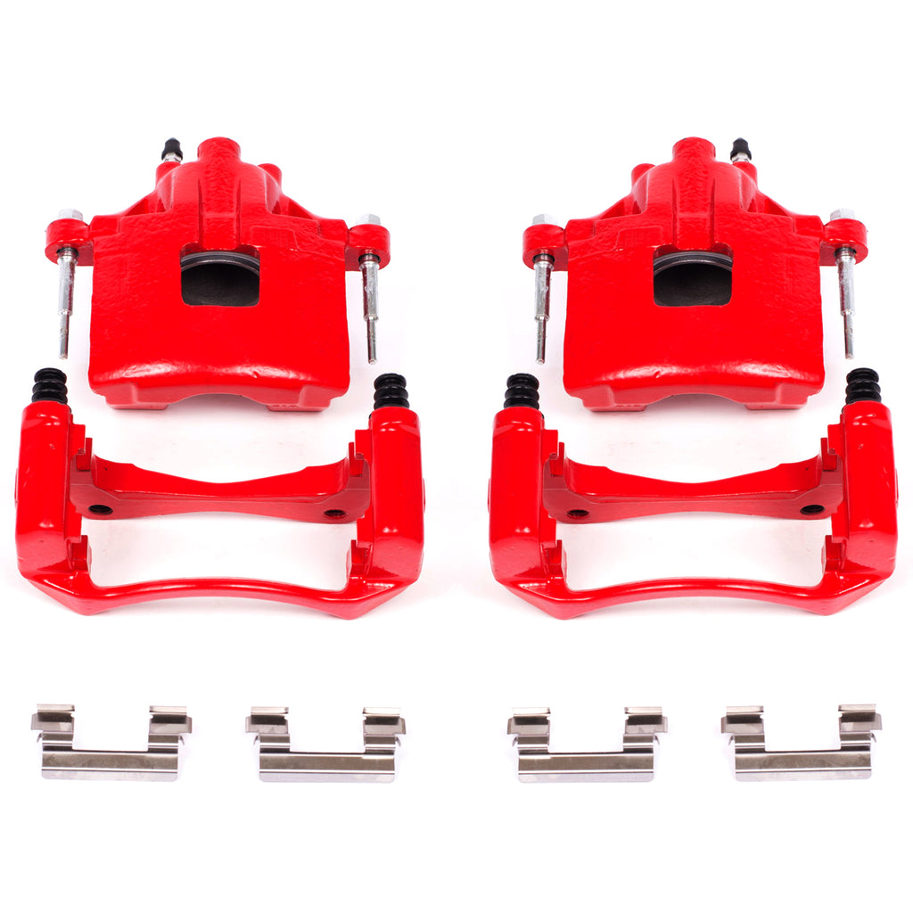 Red Powdercoated Caliper; Pair