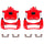 Red Powdercoated Caliper; Pair