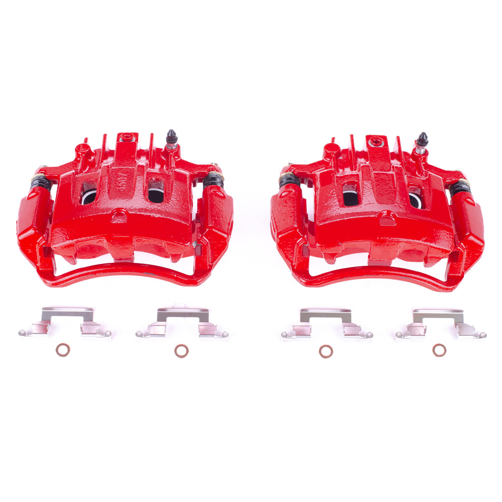 Red Powdercoated Caliper; Pair
