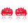 Red Powdercoated Caliper; Pair
