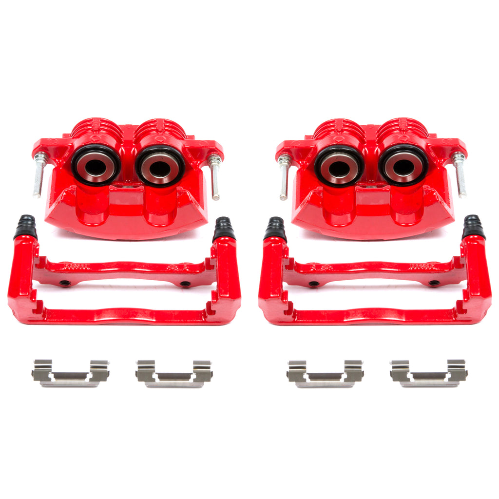 Red Powdercoated Caliper; Pair