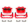 Red Powdercoated Caliper; Pair