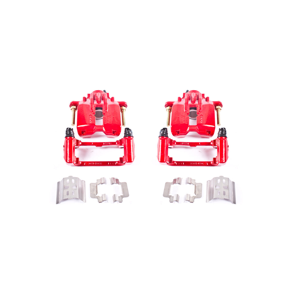 Red Powdercoated Caliper; Pair