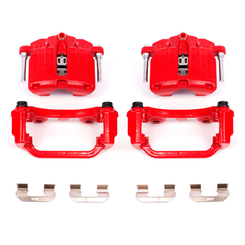Red Powdercoated Caliper; Pair
