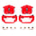 Red Powdercoated Caliper; Pair
