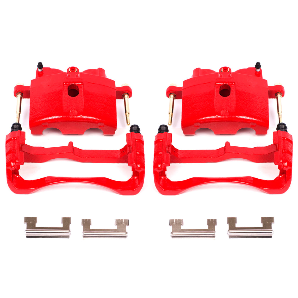 Red Powdercoated Caliper; Pair