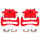 Red Powdercoated Caliper; Pair