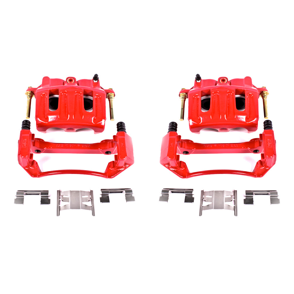 Red Powdercoated Caliper; Pair