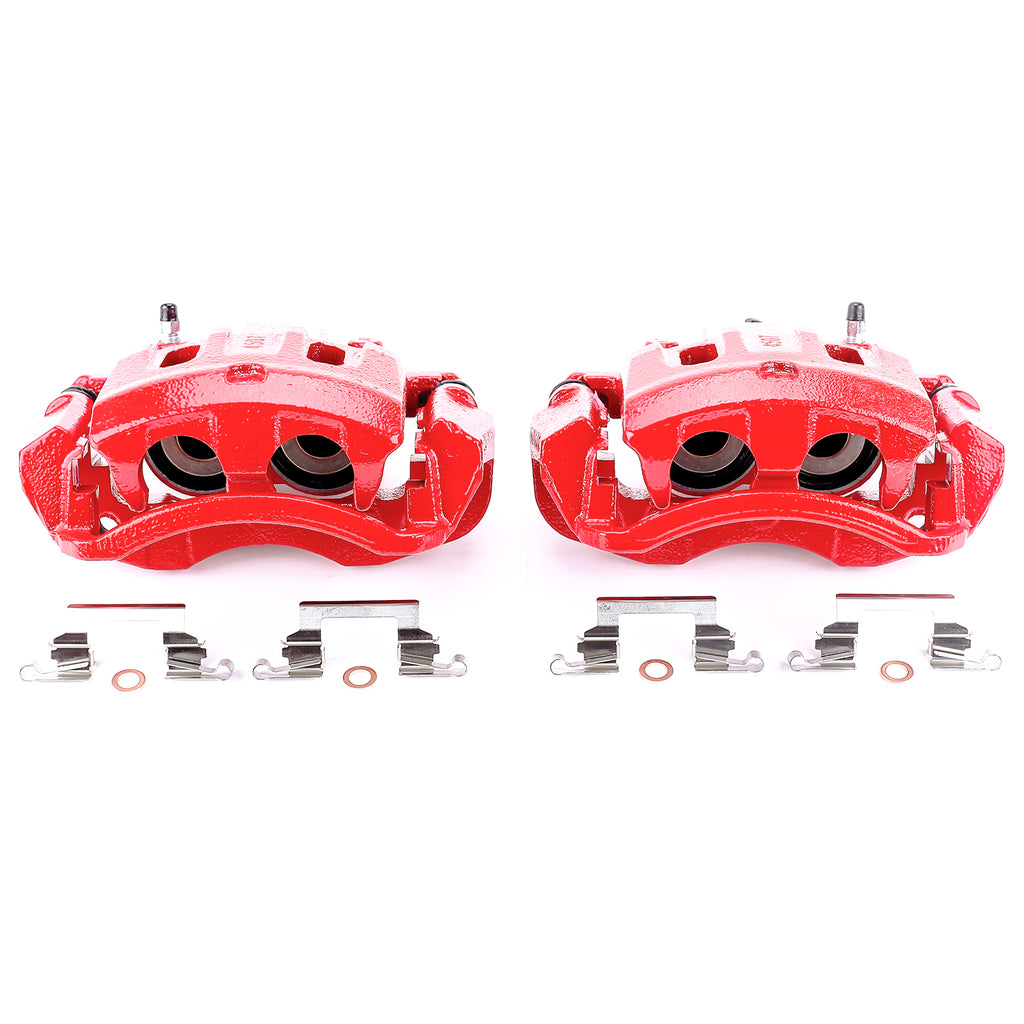 Red Powdercoated Caliper; Pair