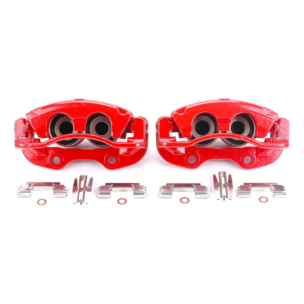 Red Powdercoated Caliper; Pair