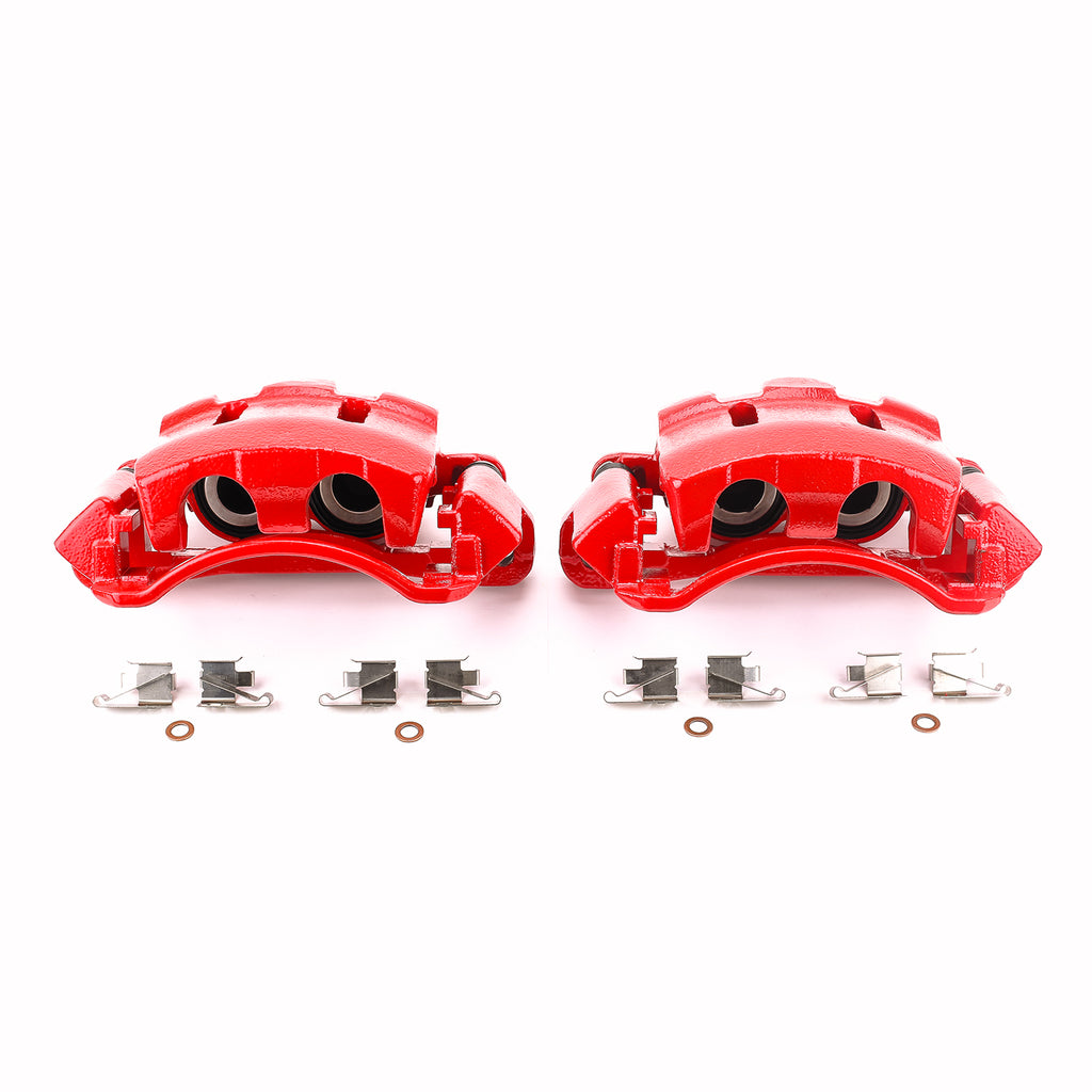 Red Powdercoated Caliper; Pair