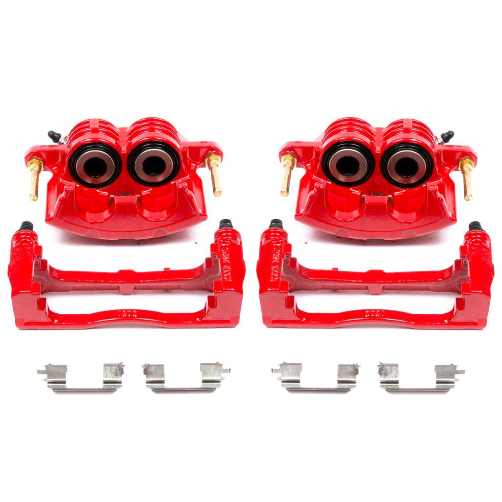 Red Powdercoated Caliper; Pair