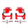 Red Powdercoated Caliper; Pair