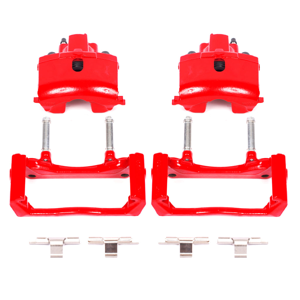 Red Powdercoated Caliper; Pair