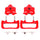 Red Powdercoated Caliper; Pair