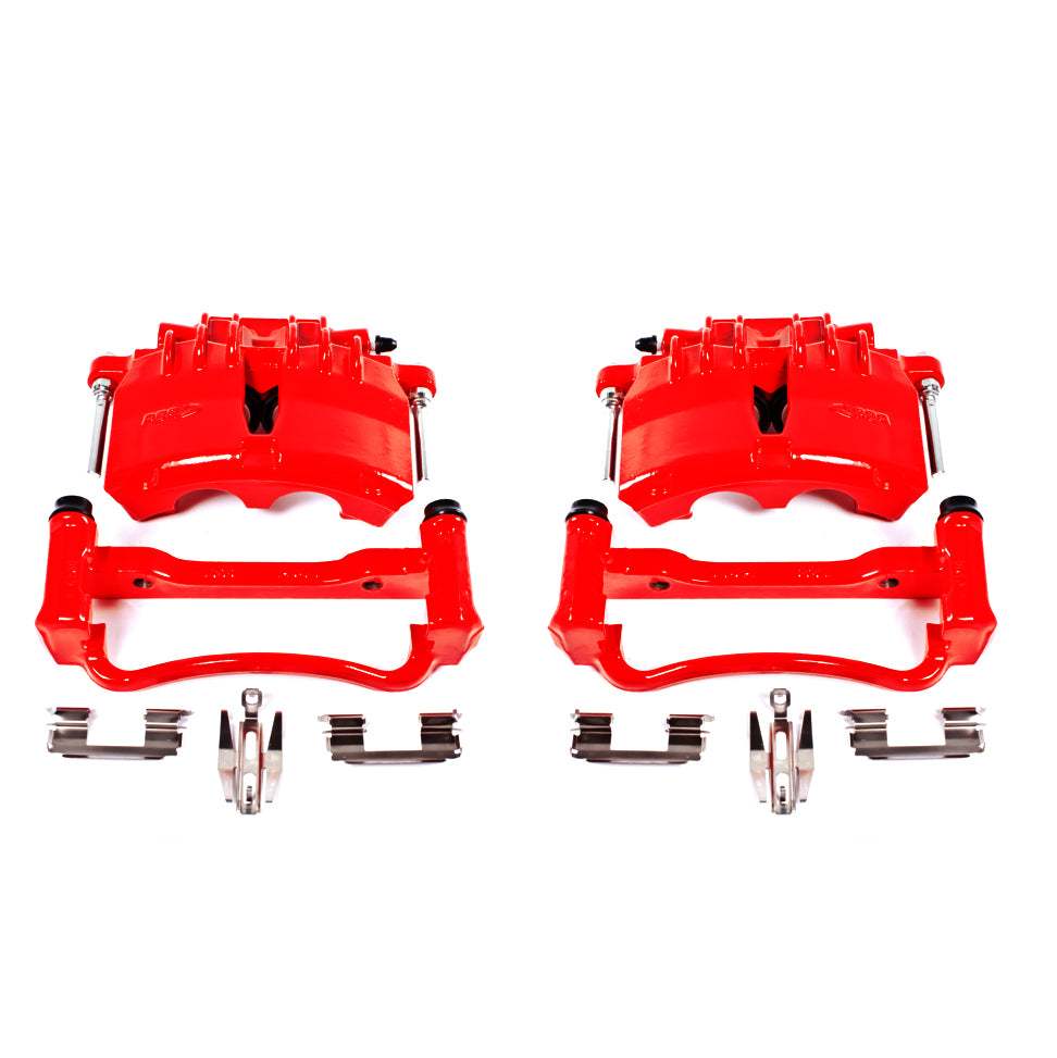 Red Powdercoated Caliper; Pair