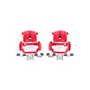 Red Powdercoated Caliper; Pair