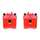 Red Powdercoated Caliper; Pair
