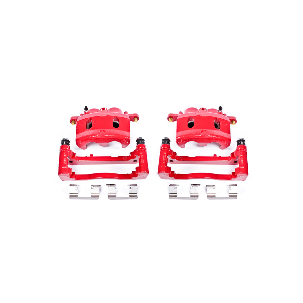 Red Powdercoated Caliper; Pair