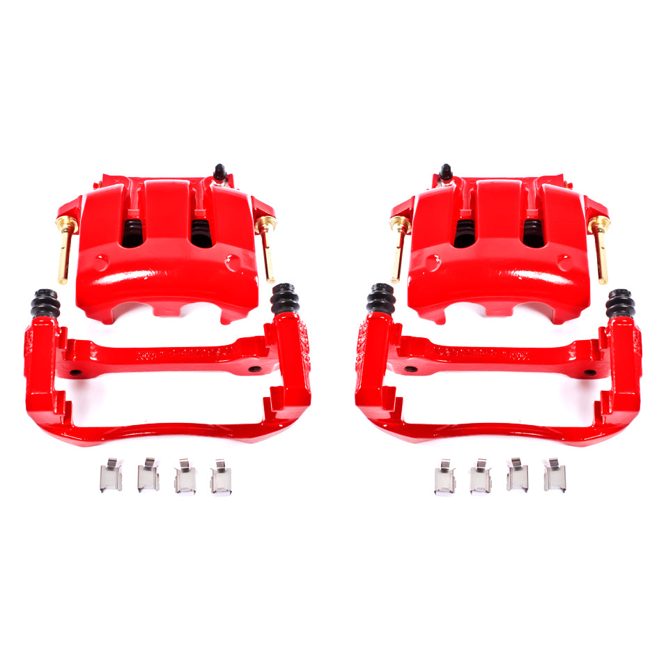 Red Powdercoated Caliper; Pair