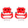Red Powdercoated Caliper; Pair