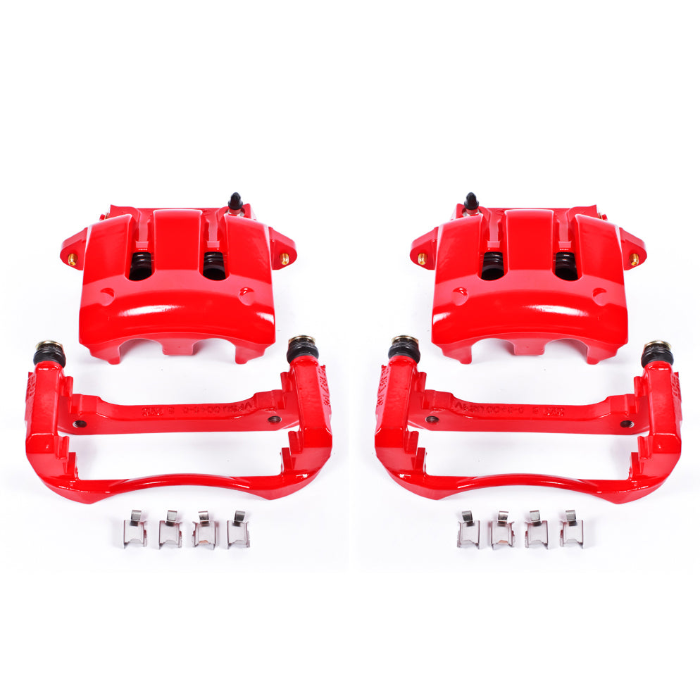 Red Powdercoated Caliper; Pair